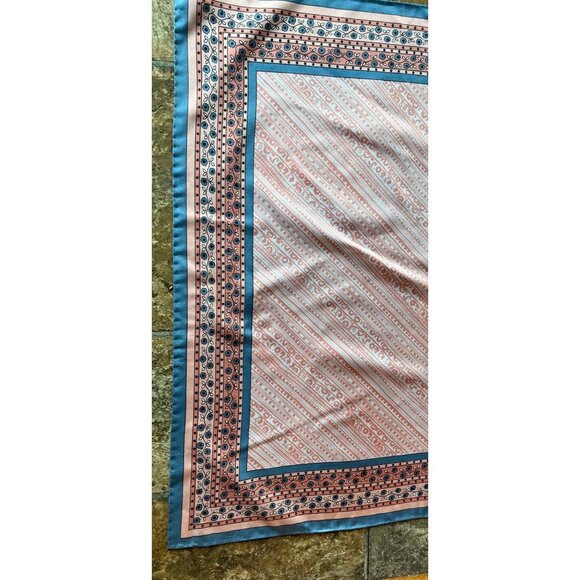 Vintage 1970’s Anne Klein Scarf FOR ROBINSON & GOLLUBER Scarf Geometric Floral - Picture 6 of 7